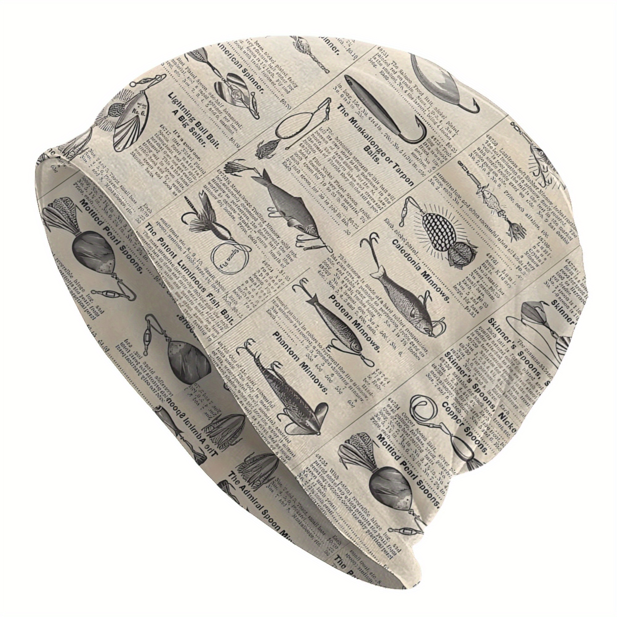 

1pc Lures Printed Polyester - Skull Cap Elastane For , Novelty Hat