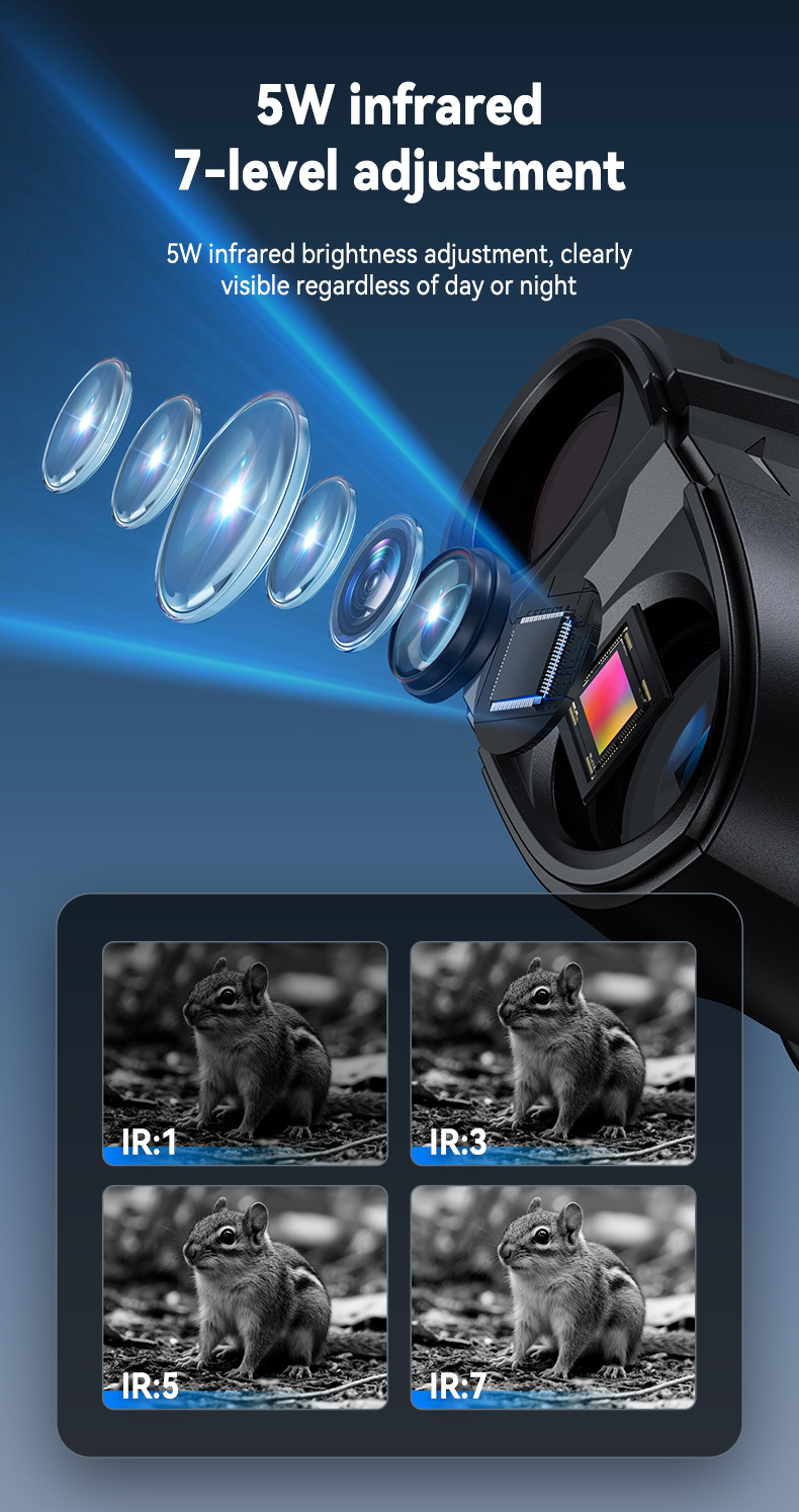 4k ultra hd   with 10  zoom and 2624ft range usb powered operation 2000mah rechargeable battery 2 8 inch ips screen 36v low light   ideal for hunting camping security enthusiasts compatible with usb ch Product details 2