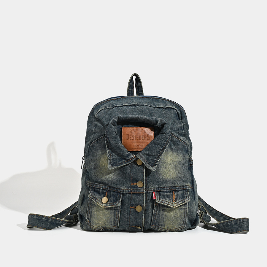 denim backpack sold on Temu United States