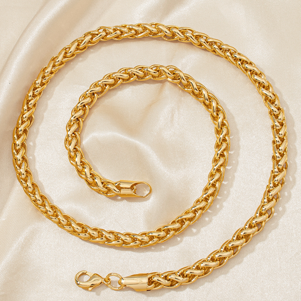 TEMU 1pc Chain Necklace, Unisex Daily Party Jewelry