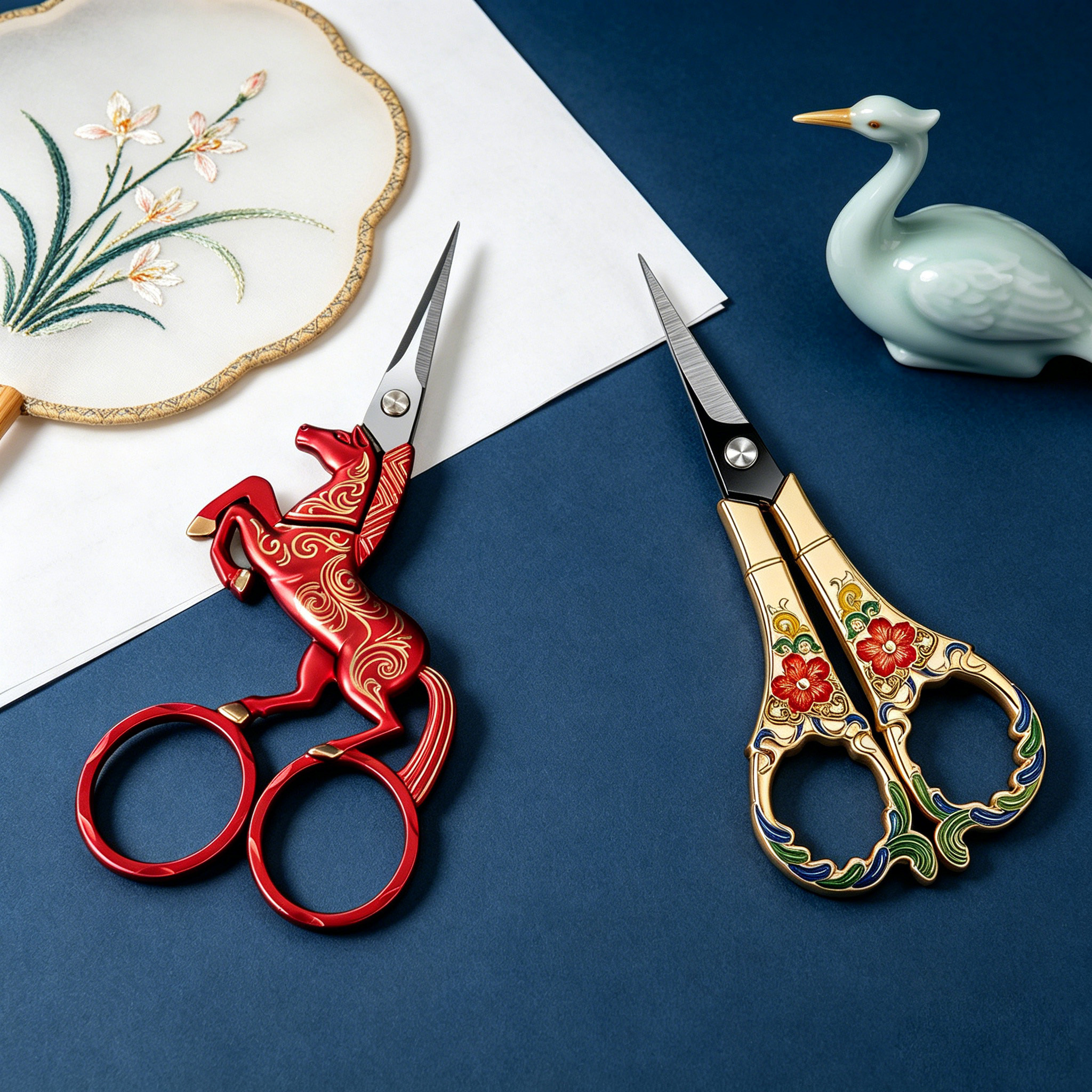 TEMU 2pcs, Tailor Scissors Sewing Scissors Embroidery Scissors Cross Stitch Hand Cutting Cutting Cloth Art Scissors Creative Scissors Embroidery
