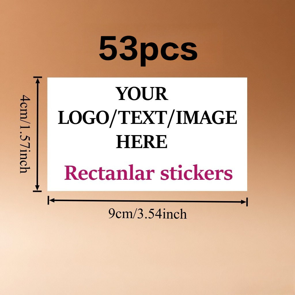 Custom Rectangular Personalized Stickers in Multiple Sizes