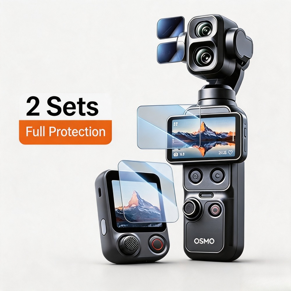TEMU Ar Anti-reflection Tempered Glass Film For 4 Pro, Full Lens Remote Controller Protector