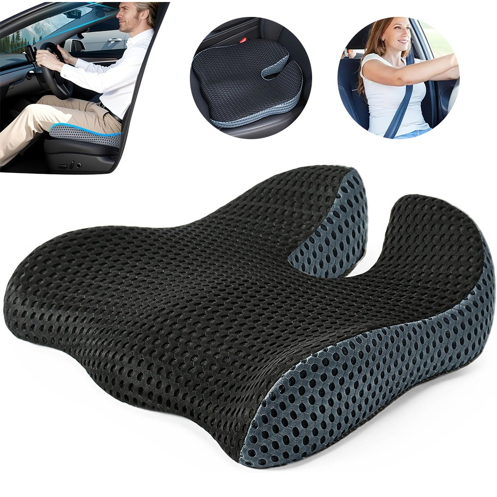 Image of Car Seat Cushion, Visibility With Wedge Design, For Long Car Truck Van Motorhome