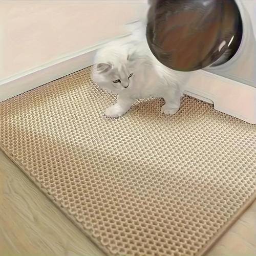 prevents cat litter from spilling non slip washable odor resistant easy to for cat litter box and pet protector washable cat mat durable cat mat 3 sizes