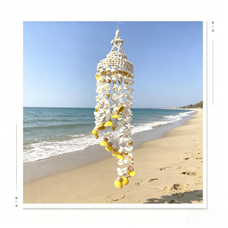 Natural Shell Wind Chimes Travel Commemorative Home Decoration Hanging Creative Handmade Wind Chimes Holiday Gifts