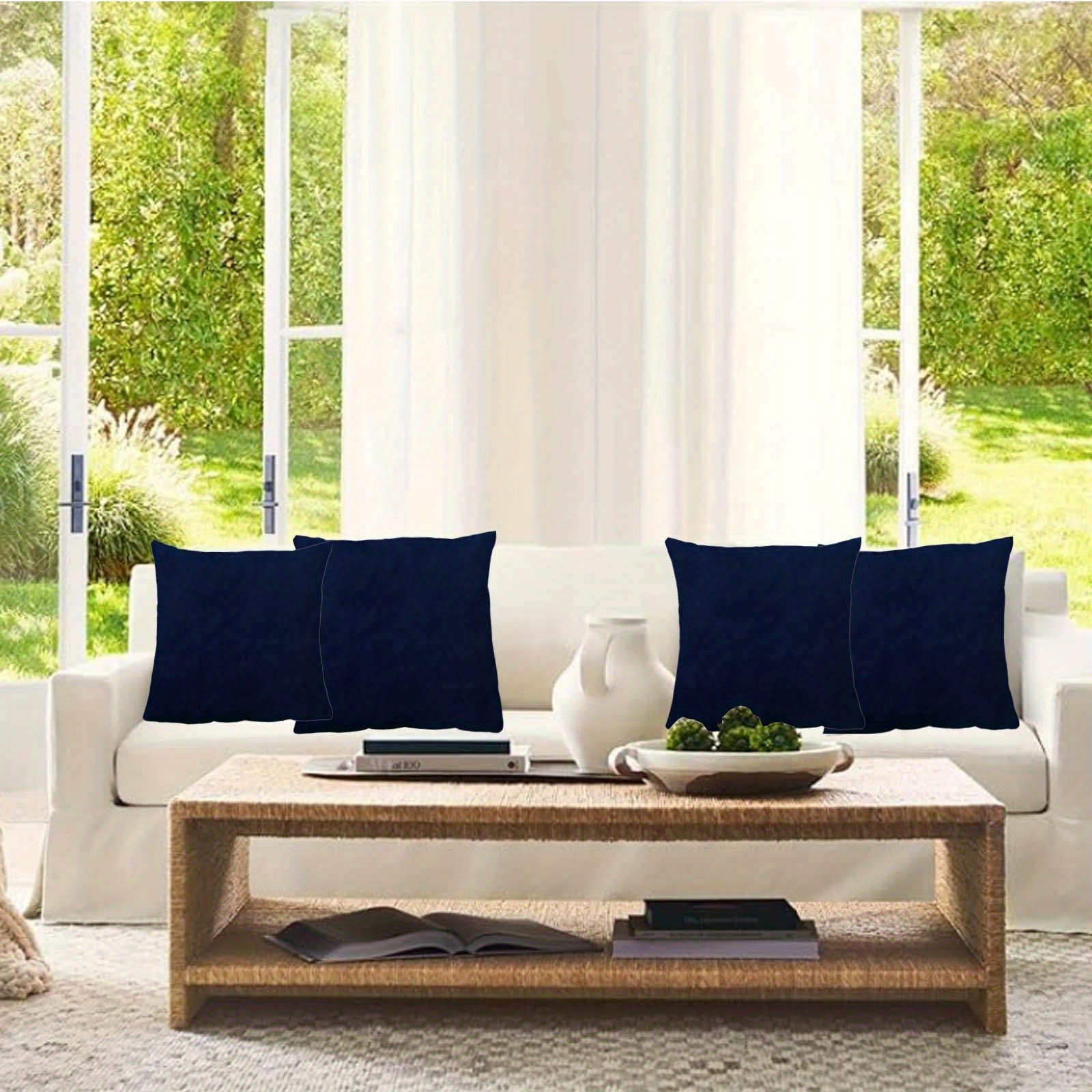 pack velvet throw pillow covers blue 18x18 Temu South Africa