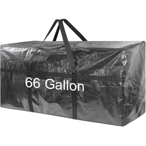 66 gallon extra large moving bag black heavy duty storage bag with 2 way zipper full surround handle waterproof dustproof for storage 1 pack