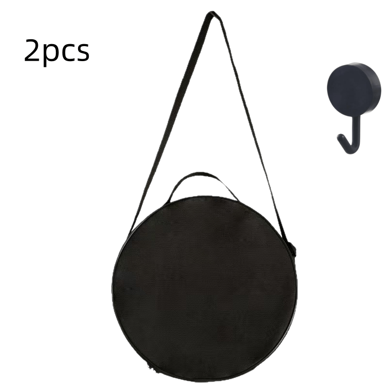 TEMU 2pcs Set Of Black Folding Stool Storage Bag, Including 1 Storage Bag And 1 Hook, Hand-held Single Shoulder Multifunctional Storage Bag With
