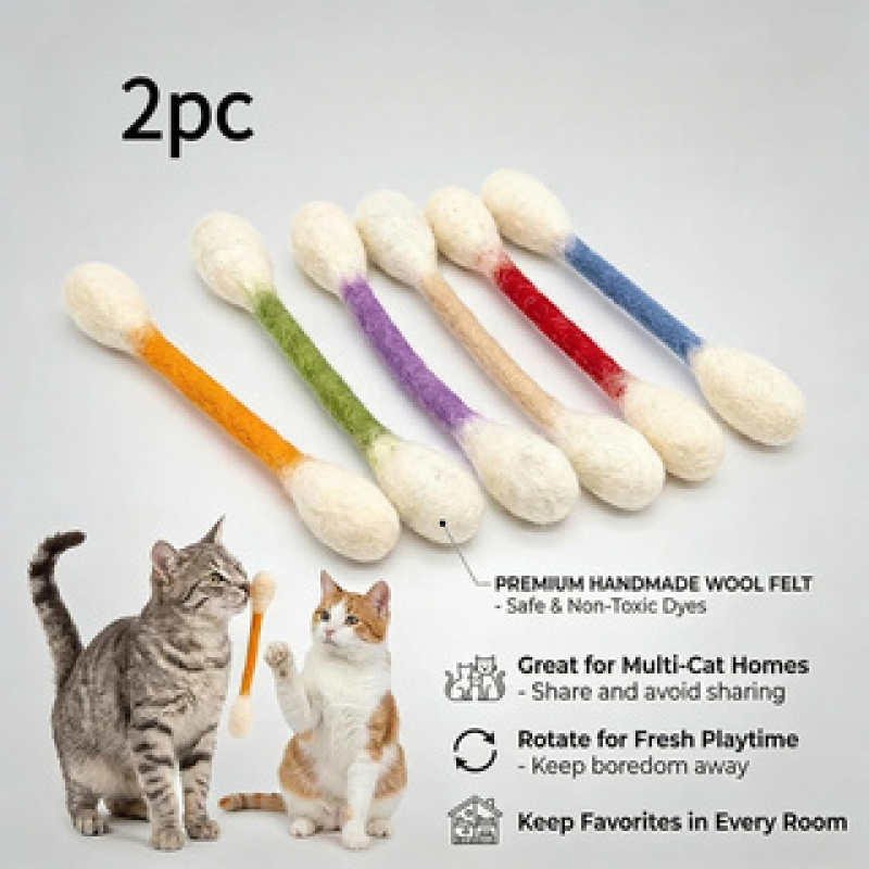 2pcs Cat Teasing Stick, Interactive Game Supplies for Cats