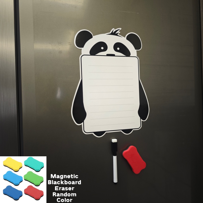 E-shop 1 Set pandaförmiger magnetischer Kühlschrankkalender mit magnetischem Whiteboard-Marker magnetischem Radierer in zufälliger Farbe, die alle an