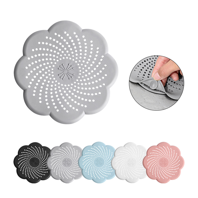 Silicone floor drain cover, kitchen anti-clogging sink filter, bathroom anti-hair drain filter screen