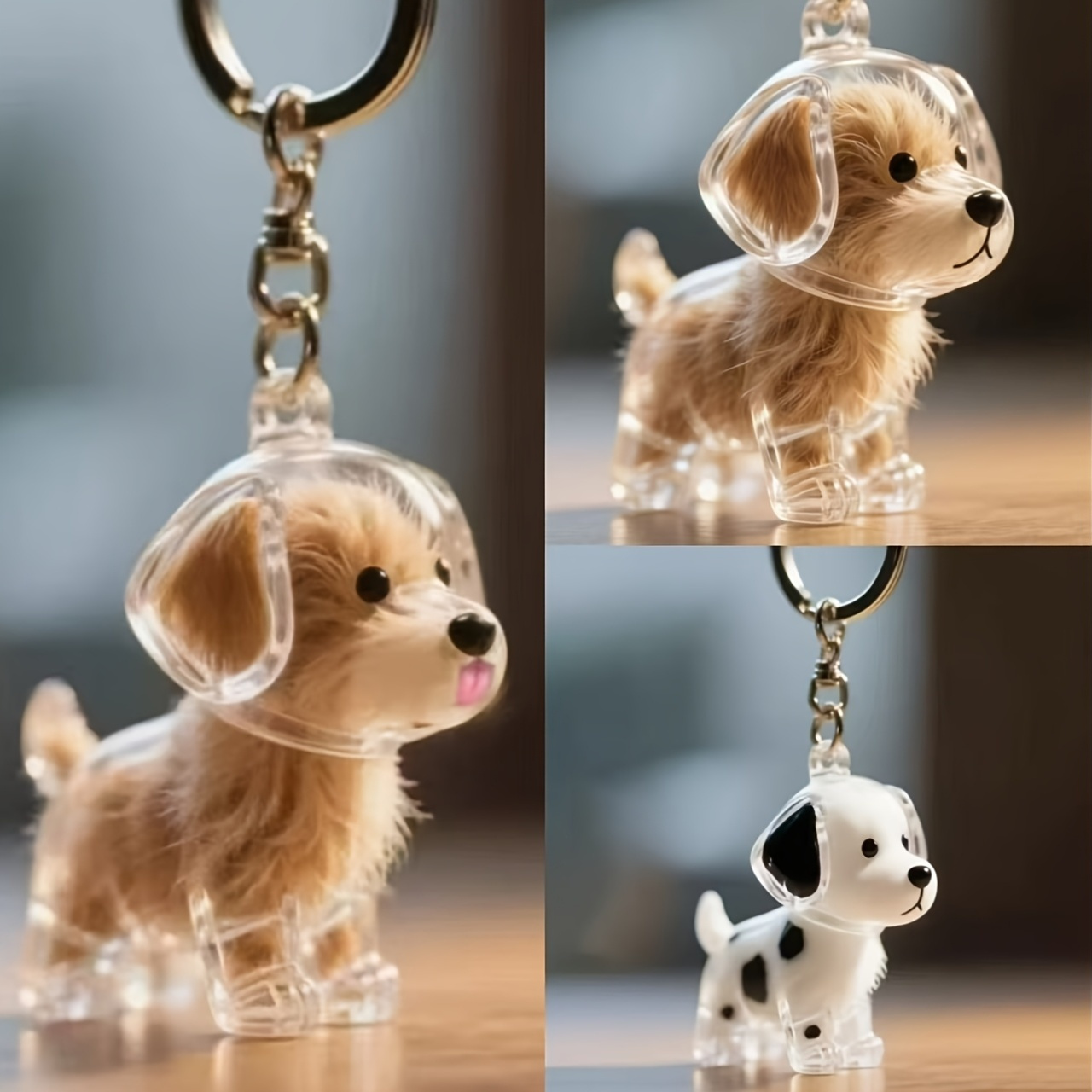 - transparent dog hair storage box, portable pet hair keepsake bottle with keychain | acrylic cartoon memorial container for dog fur collection & key holder – a   gift to       3