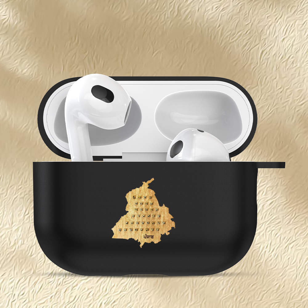TEMU Punjab Region Script Map Graphic , Compatible With Iphone Airpods 4/airpods 3//airpods Pro 2/airpods , Ideal Gift For , Family, Girlfriend &