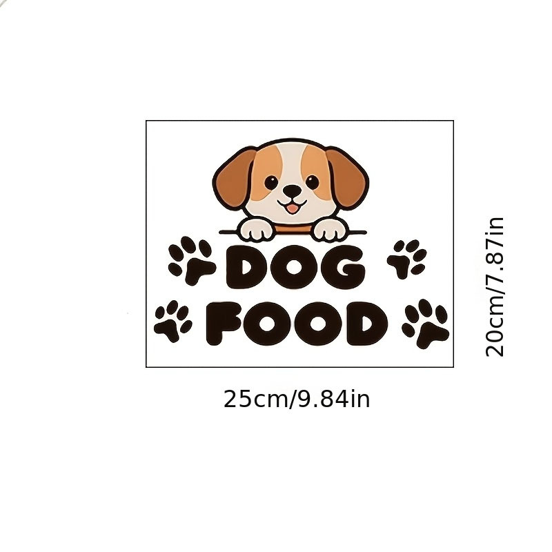 TEMU Adesivi creativi per cibo per cani e cuccioli, adesivi decorativi per secchi porta animali domestici, adesivi direzionali