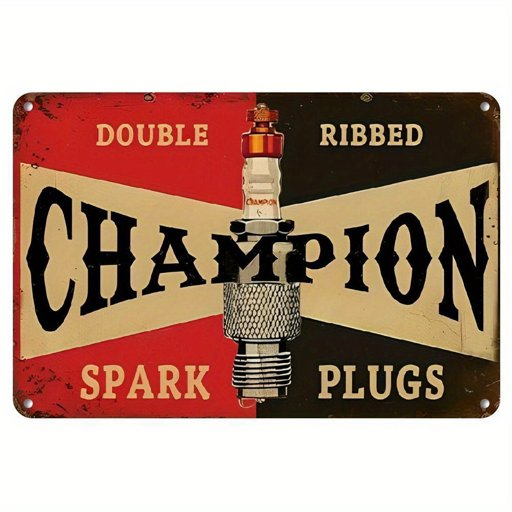 TEMU 1pc 8x12 Inch Vintage Metal Gas Station Sign - Retro Garage Wall Suitable For Man Cave,, Cafe & - Solid Color Decoration With Pre-drilled Holes, Ideal Gift For Automotive Lovers