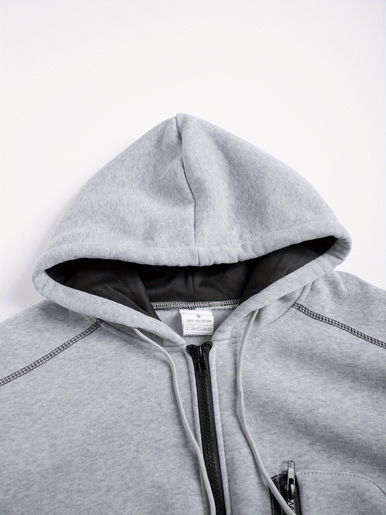 4pcs Men's Thermal Full-Zip Hooded Jacket - Heavy-Duty Winter Coat with Full-Zip Front Closure, Full-Zip Hooded Design, Full-Zip Sleeves, Full-Zip Pockets - Multi-Color Options (Black, Red, Grey, Navy) - Machine Washable Cold-Weather Outerwear for Hiking, Gym, Casual Attire - Ideal for Outdoor Activities & Layering - Fleece Lining, Retro Style, Zippered Pockets, Regular Fit, Long Sleeve, Solid Colors, Suitable for Casual & Outdoor Use, Winter Jackets for Men,