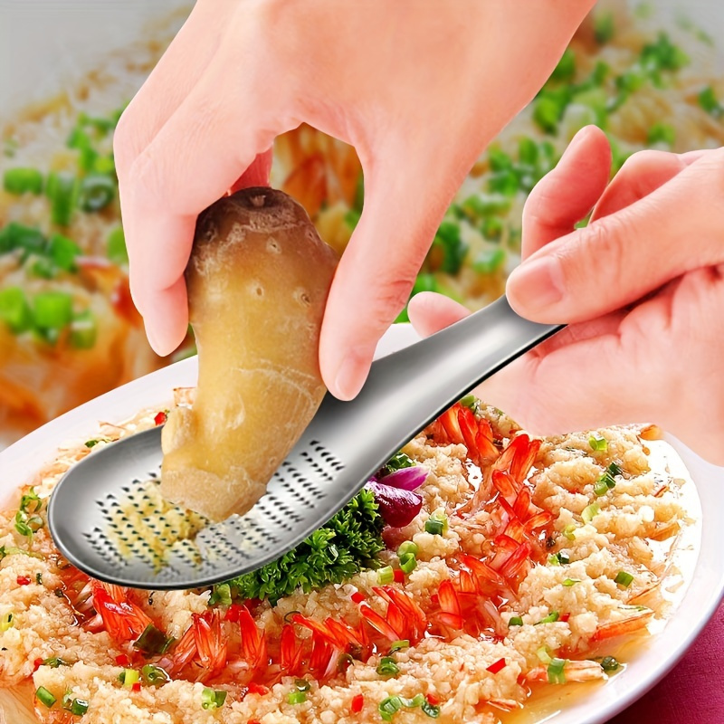 E-shop Ingwerreibe Löffelreibe Edelstahl zum von Ingwer Knoblauch Knoblauchpresse