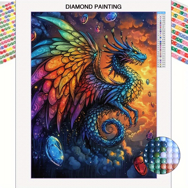 TEMU 5d Full Diamond Round Diamond Painting Kit, Diamond Painting Craft, Mosaic Decoration Craft Wall Art, Animals, Scenery, 30*40cm/ 11.8*15.8