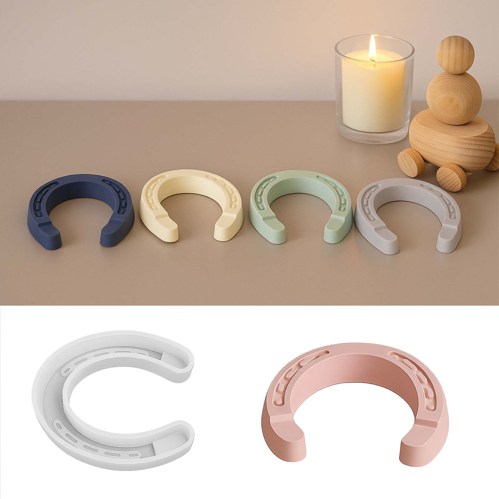 E-shop Kreatives Formteil für Hufeisen-Spachtelornamente - Ideal für Aromatherapie, und Bastelbedarf