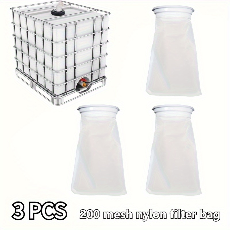 E-shop 3er-Pack IBC Nylon-Filterabdeckungen, Waschbare Mesh-Belüftungstanks, Gartenbewässerungsnetz, Industrielle Fasszubehörteile, Für Garten