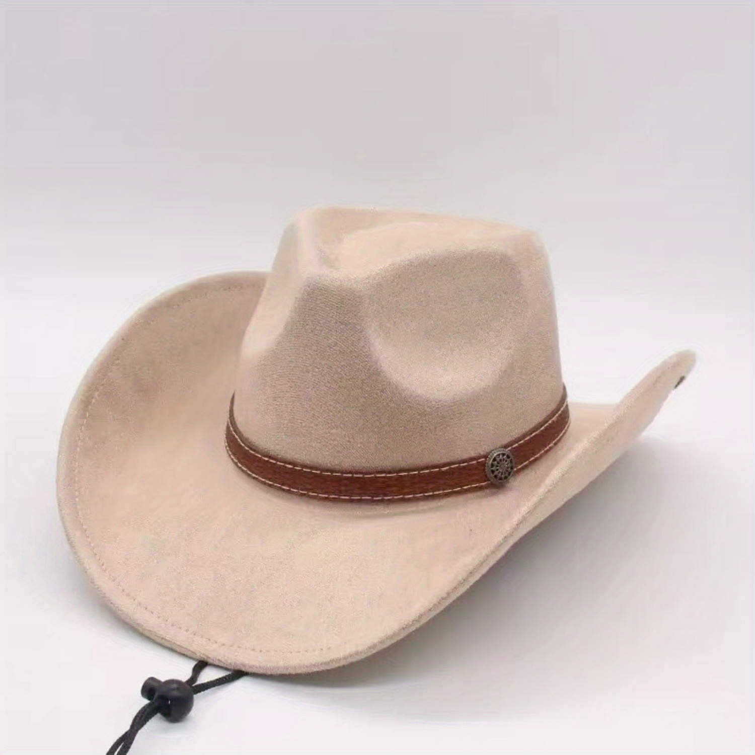 Image of 1pc Unisex Western Cowboy Hat, Classic Roll Up Fedora Hat Big Wide Brim Felt Hats For And Cowgirls Party Hat