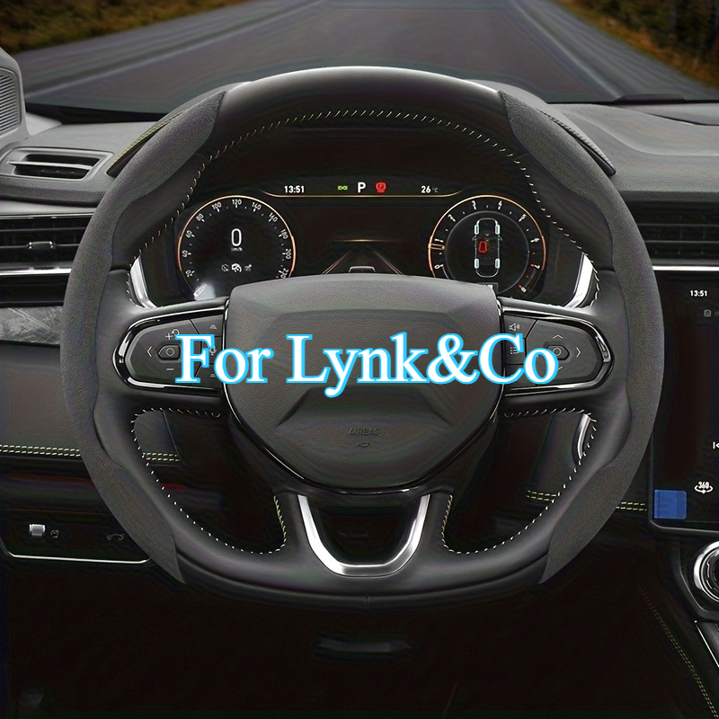 TEMU Winter Anti-slip Ultra-thin Steering Wheel Cover Suitable For & Co, Segmented Steering Wheel Additions, Installation, Universal For , In Black,