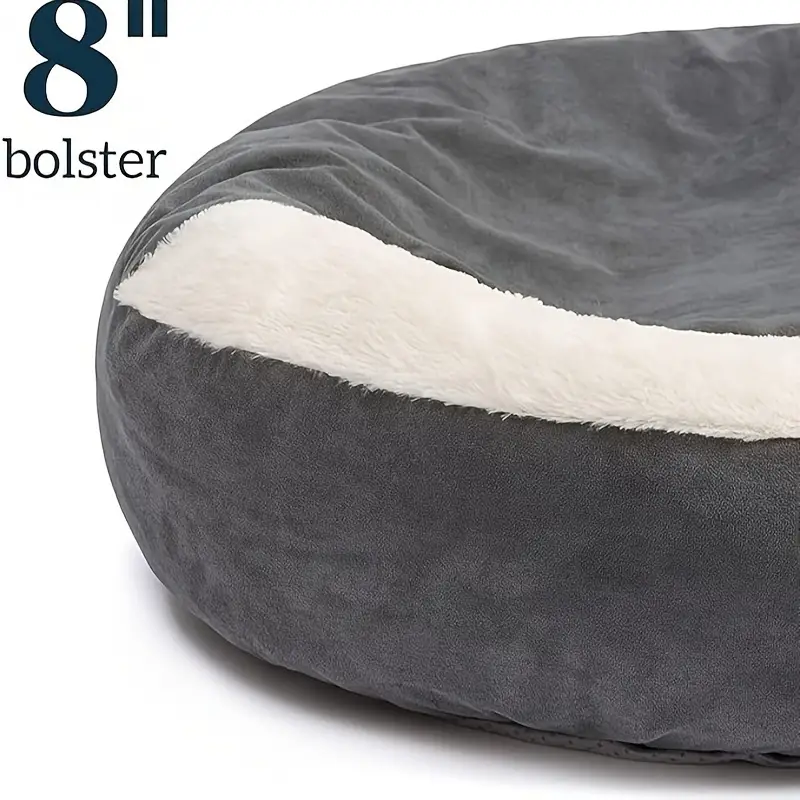 1pc sack bed with hood plush cat cave cuddler polyester fiber fill non slip bottom machine washable calming pet bed for small to medium dogs and cats pet bed cozy cat enclosure soft velvet texture Product details 3