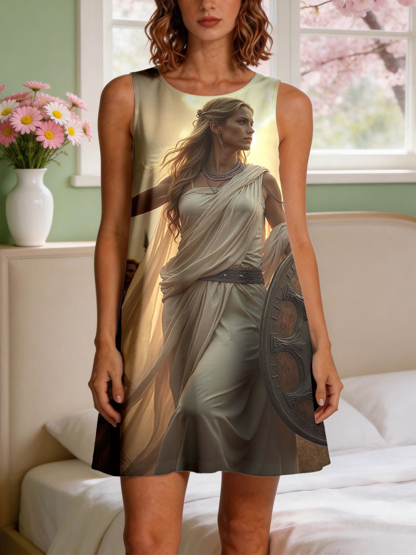sachin and babi light blue dress Grecian Crossbody Wrap