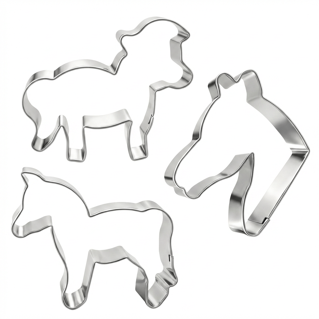 TEMU Set di Stampini per Biscotti a Forma , 3 Pezzi, Acciaio Inossidabile 430, Stampini per , Cavallo e Cavallo al . Stampini per Biscotti in Metallo