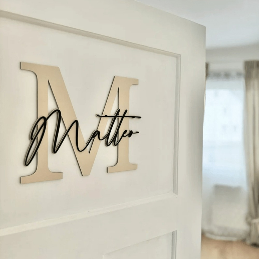 Customizable Wooden Name Sign for Nursery or Wall Decor