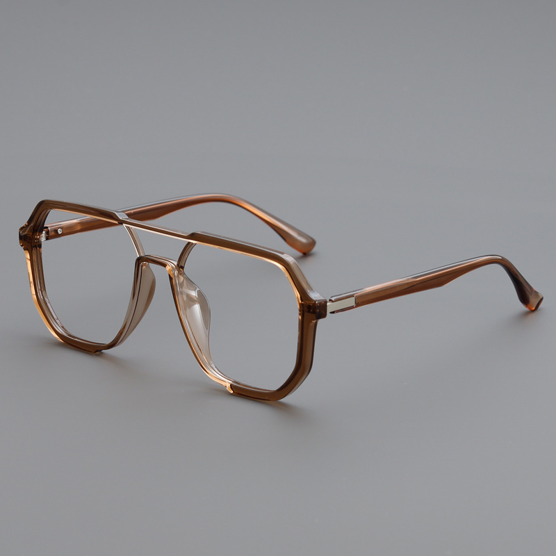Bridge Eyeglass Frame, Tr90 Ultra Light Vintage , Metal Hinge Casual Eyewear For Men Women