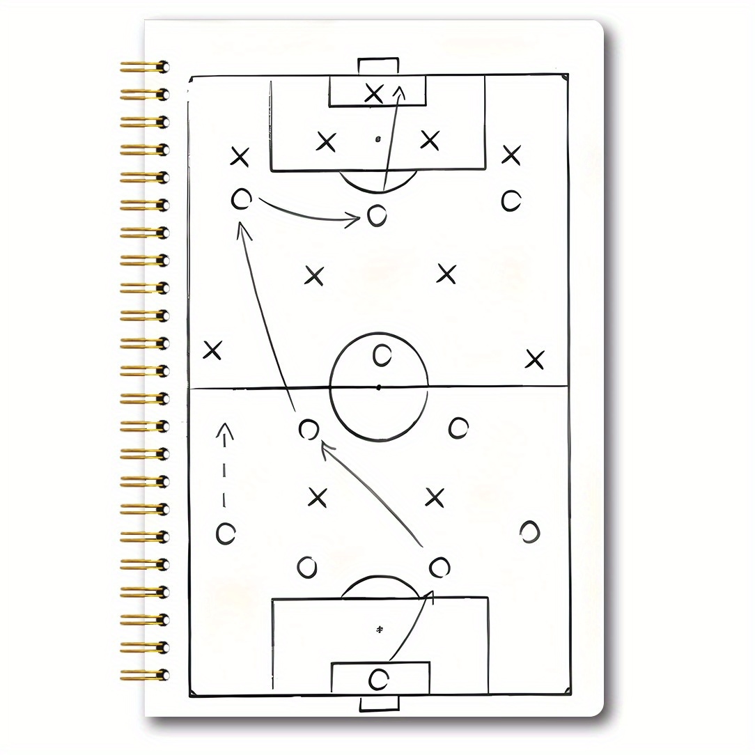 TEMU Taccuino con da Calcio Schizzi, con Mappa Tattica Disegnata a , 50 di Carta Qualit�, come Regalo per e Appassionati di Calcio, Taccuino 5,5x8,3