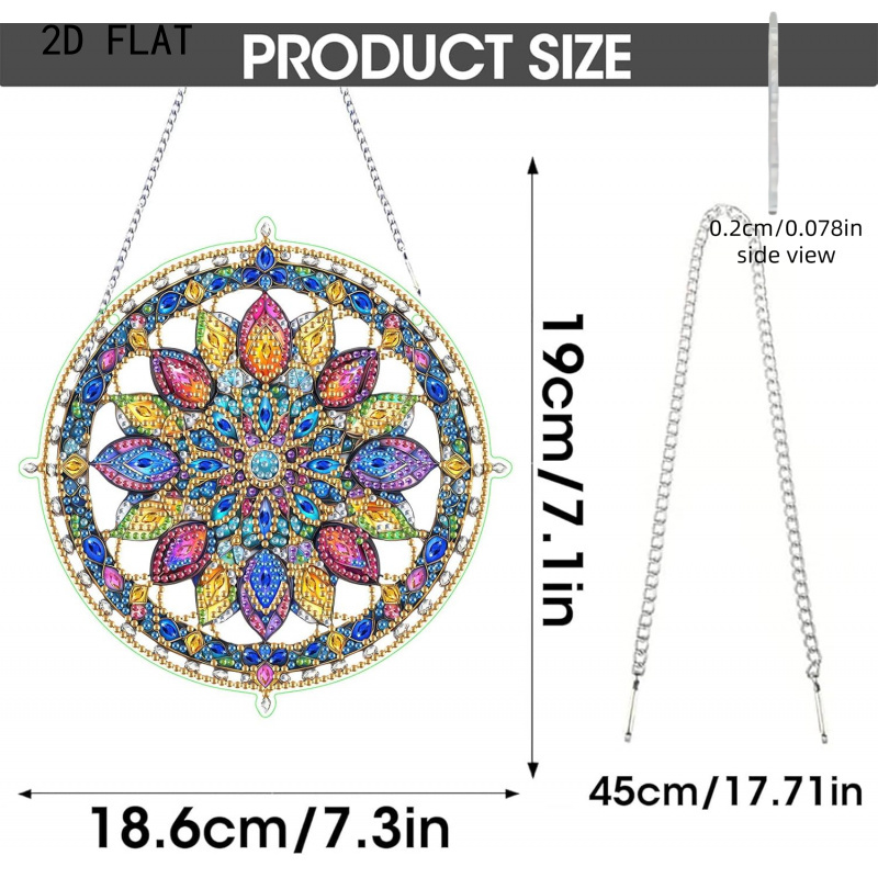 Flower Hanging Diamond Art Kits for Adults, Suncatcher Gift