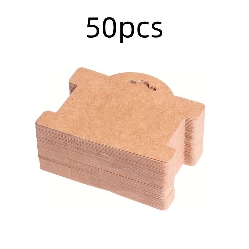 Image of High-quality Paper Jewelry Display Cards In Packs Of 50/100/150/300 - Suitable For Bracelets, Rubber Bands, And Crafts