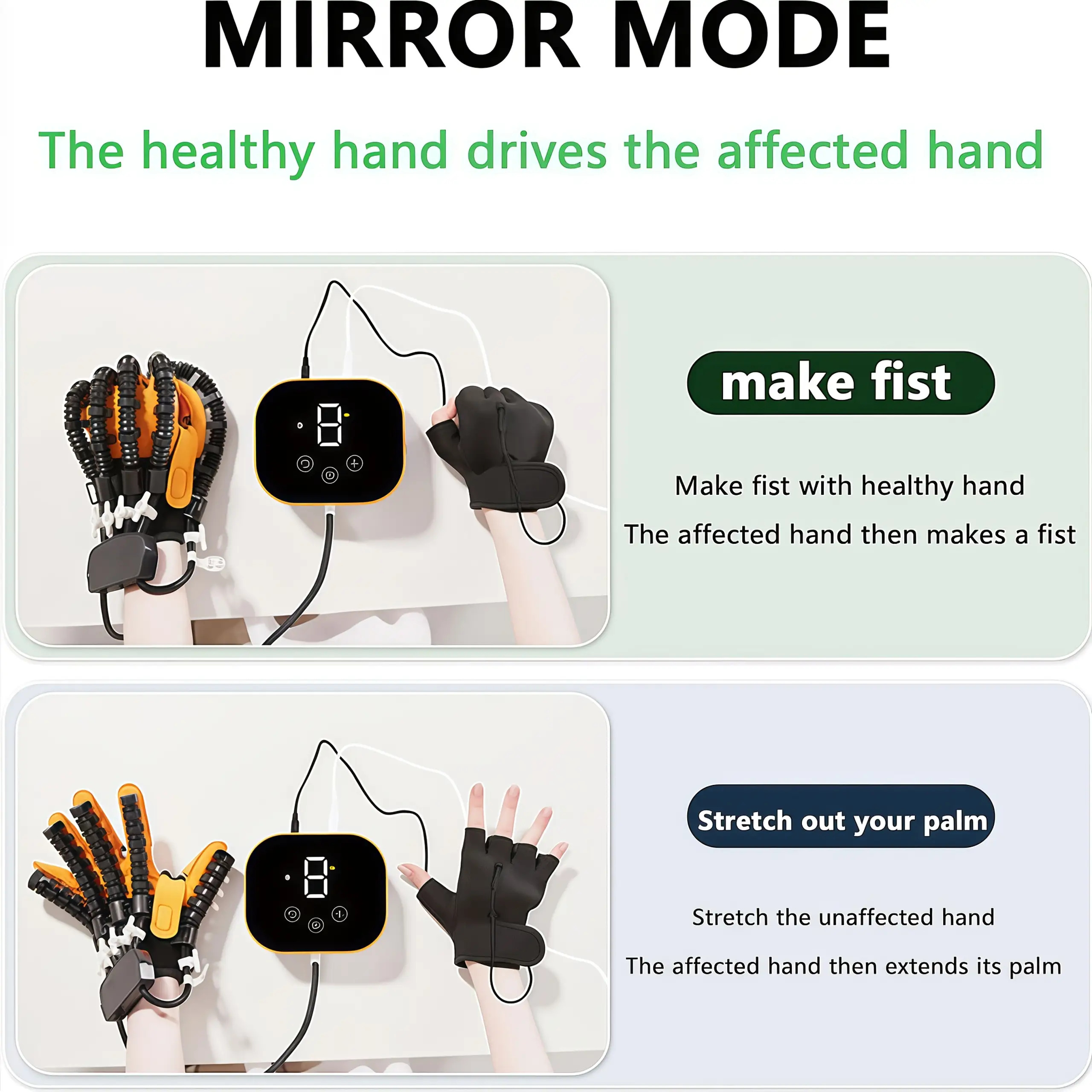 Robot Gloves - Finger Function Training Device with USB-Powered Motor, Separation Training for Elderly, Hand Robot for, Stroke, Parkinson'S