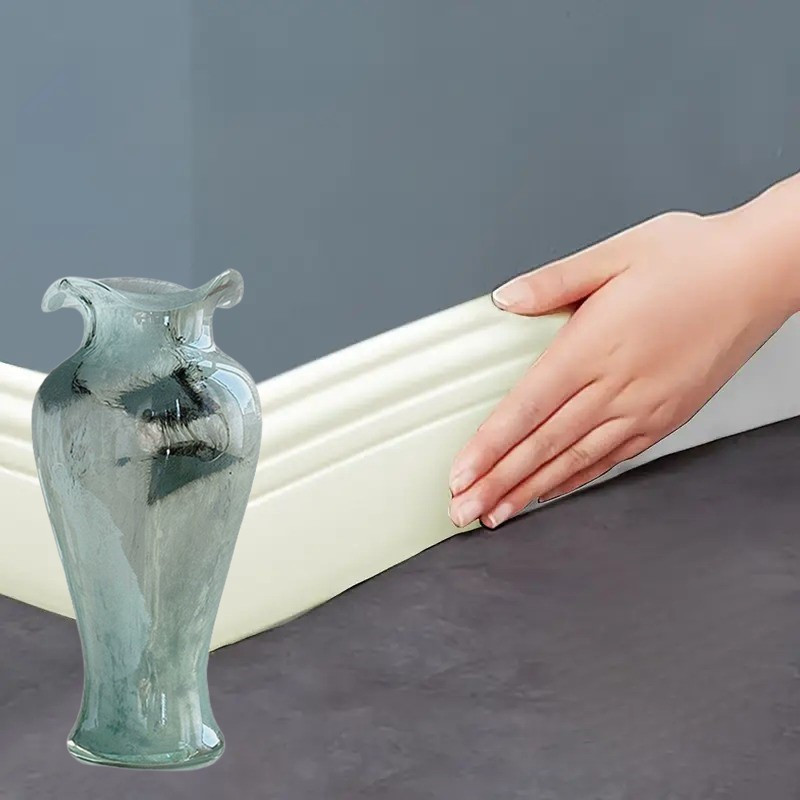 1 Roll Self-adhesive Baseboard Sticker, 3d Decorative Wall Tape, Matte Pvc Frame, Elegant Minimalist Style, Durable Wall And Edge Home Decor, Easy To Apply, 8.0cm X 200.0cm, Wall Stickers