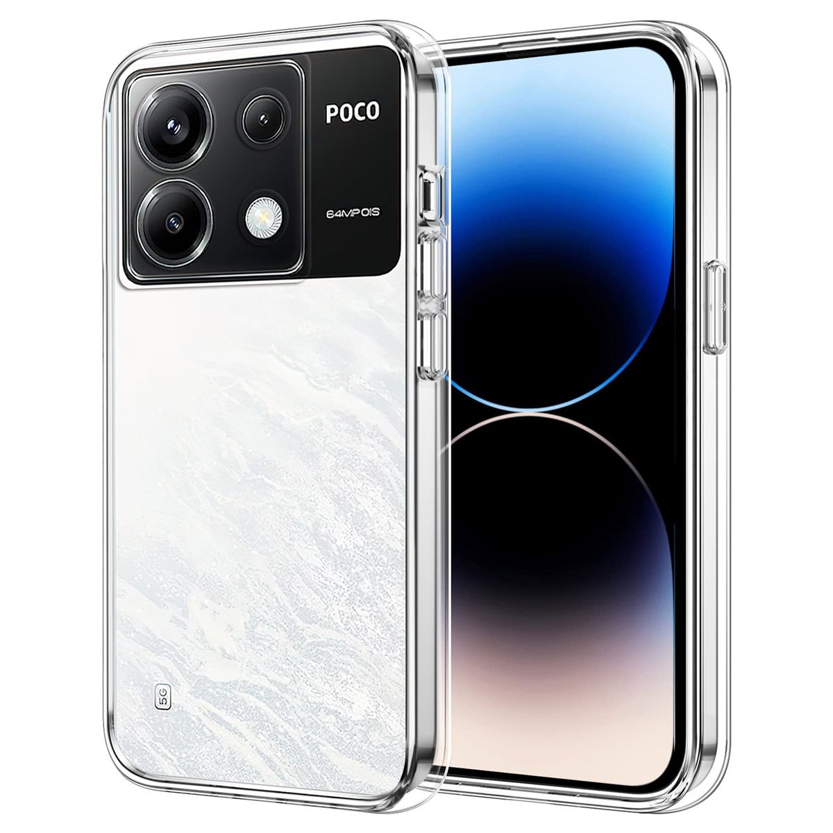 TEMU para Móvil: Compatible con Xiaomi y Poco X6, de TPU de Calidad con Protección Anticaídas. Superficie Resistente a Arañazos, Diseño Flexible,
