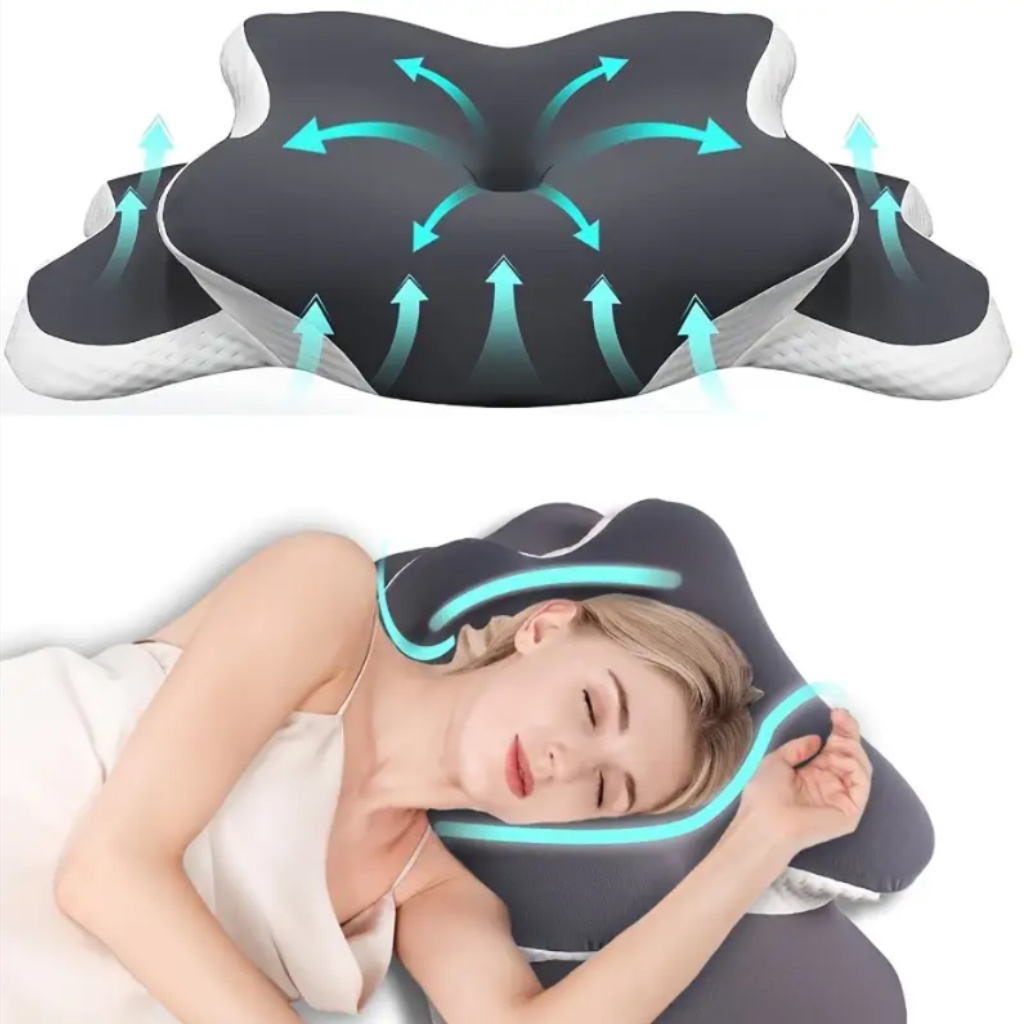 TEMU 【蝶型】ピロー、夜中から睡眠を、ソフト、弾力性高、柔らかく通気性の良い生地、ホリデーギフトに最適