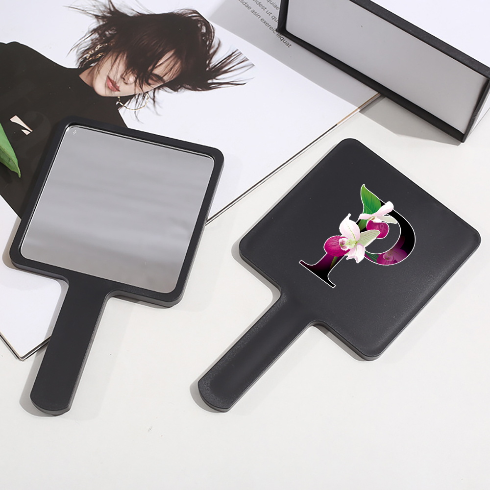 Mini Hand Mirror with Easy Grip Handle, High Definition Scratch-Proof Surface