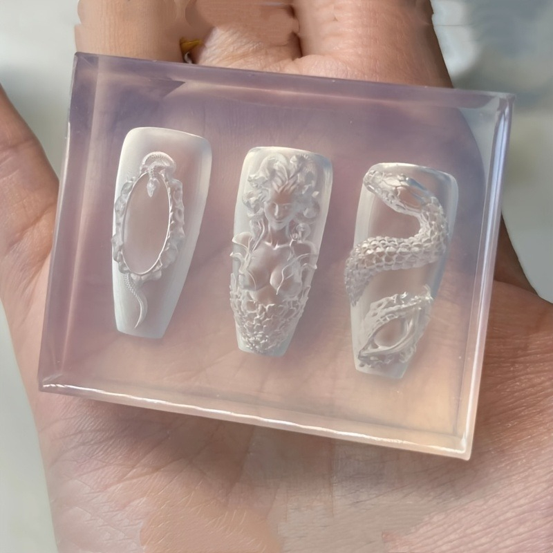 Snake Design Nail Art Mold for DIY Creations