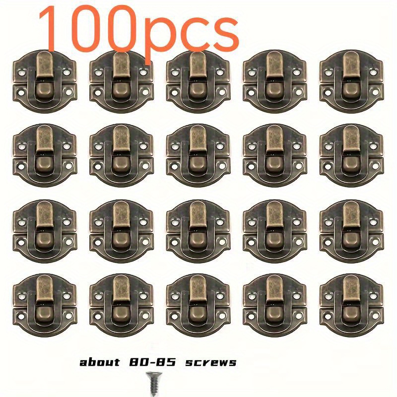 2pcs Retro Box Latches - Vintage Bronze Hasps For Jewelry Boxes & Wooden Cases