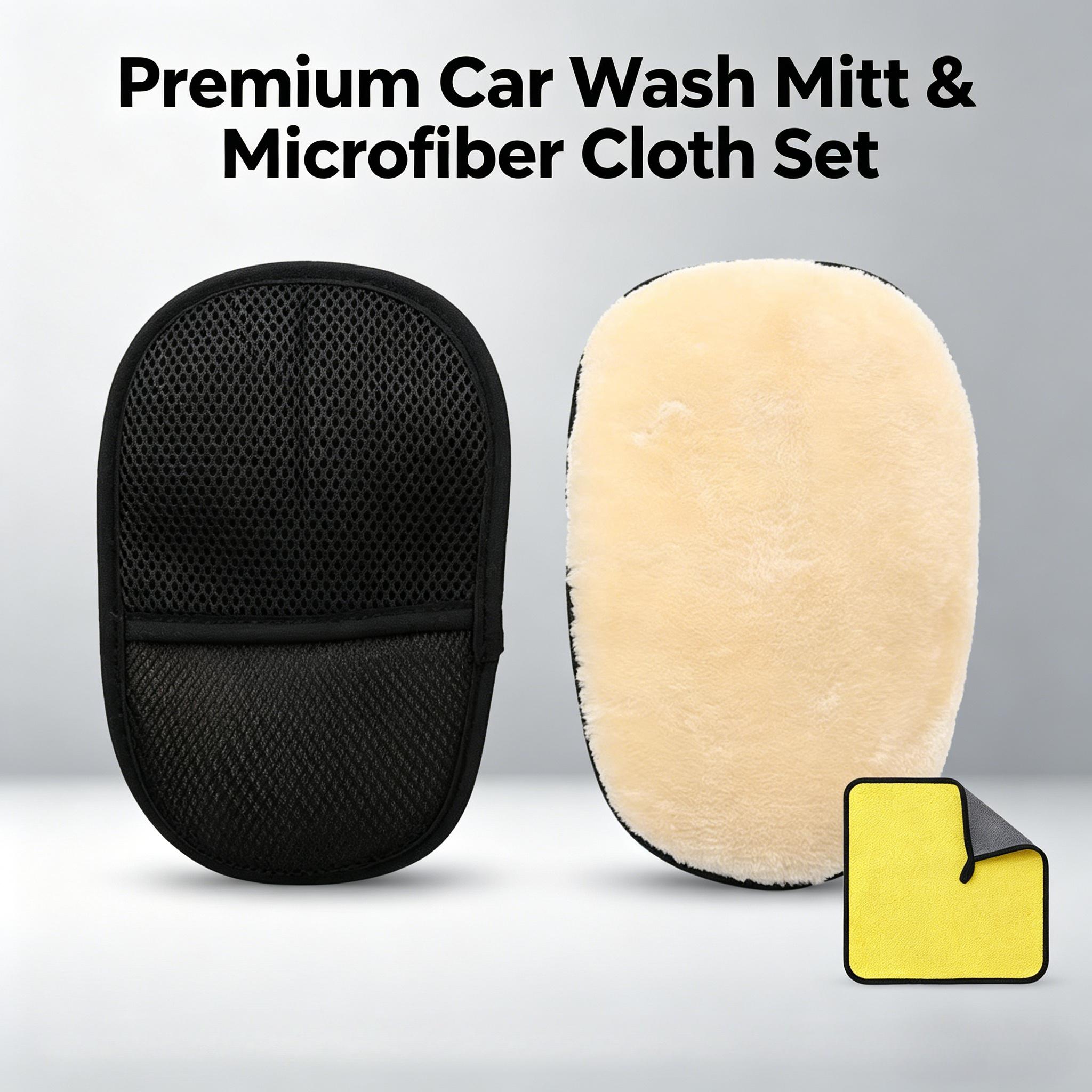 3pcs Set&comma; (2pcs Soft Microfiber Car Cleaning...