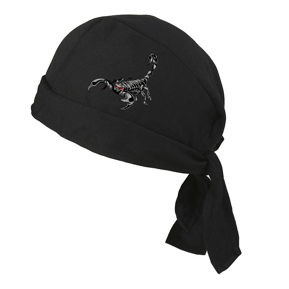 TEMU 1pc Stylish Graphic Adult Pirate Bandana Breathable Men's Polyester Head Scarf For Cosplay Outdoor