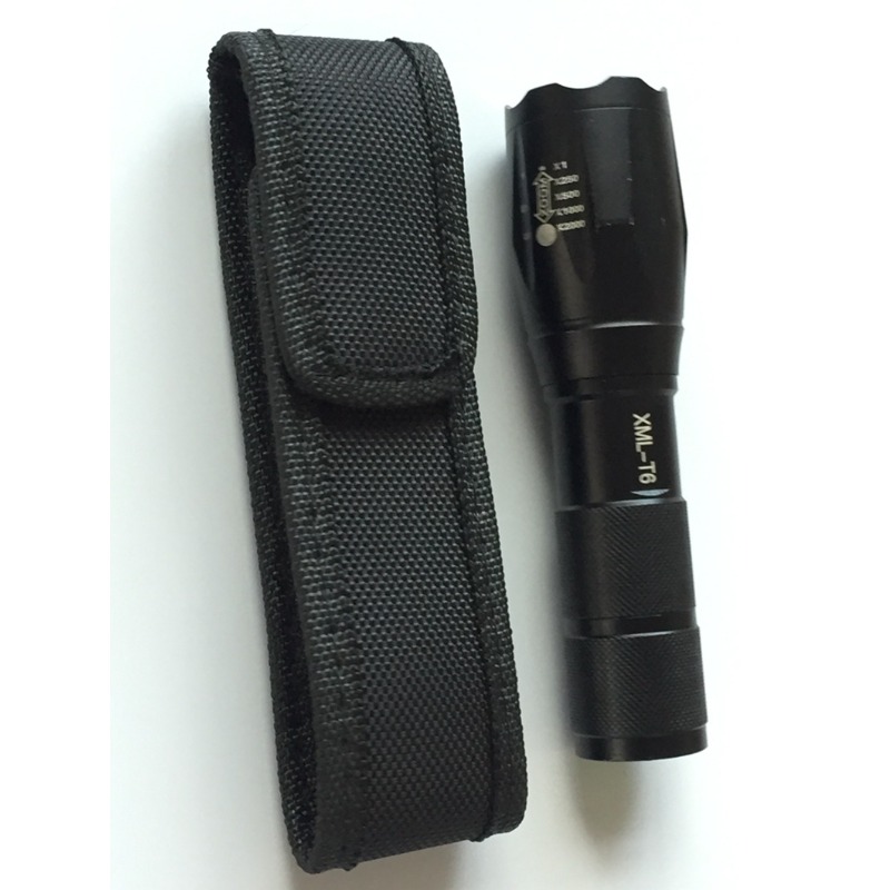 E-shop 1 Robuste schwarze Taschenlampenhalterung mit Gürtelclip verstellbarem Schultergurt – Geeignet für 6,5-Zoll-Taschenlampen, langlebige