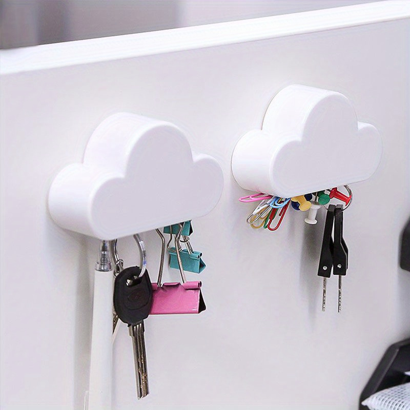 

[1pc Magnetic Key Hook] 1pc Fashion Magnetic Key Hook - Wall-mounted Plastic Key Rack For Home And Office Organization