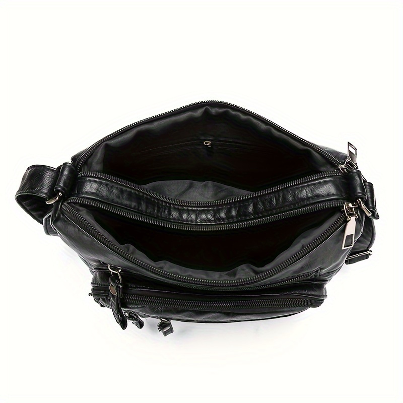 exquisite vegan crossbody bag a multi zipper design Temu