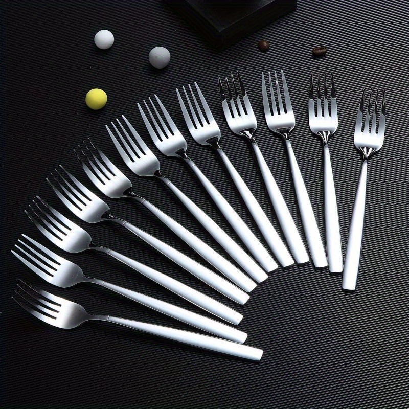 dinner forks of 12 stainless steel modern fork set forks and spoons silverware spoons and forks set Product details 1
