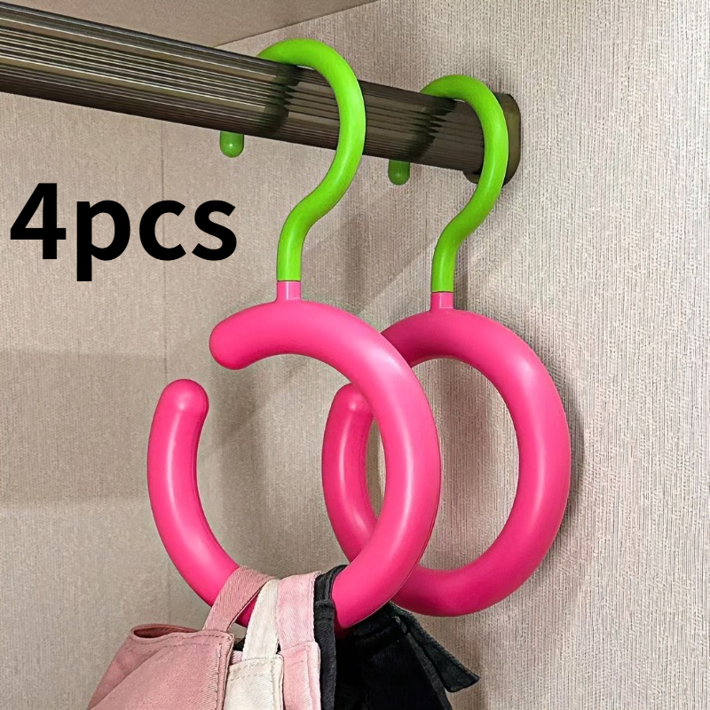TEMU 4pcs Closet Hanging Organizer, Wardrobe Storage Hanger For Handbags, Gloves, Hats, Necklaces, Belts & Bras, Space-saving Hanging Rack, Dorm Room