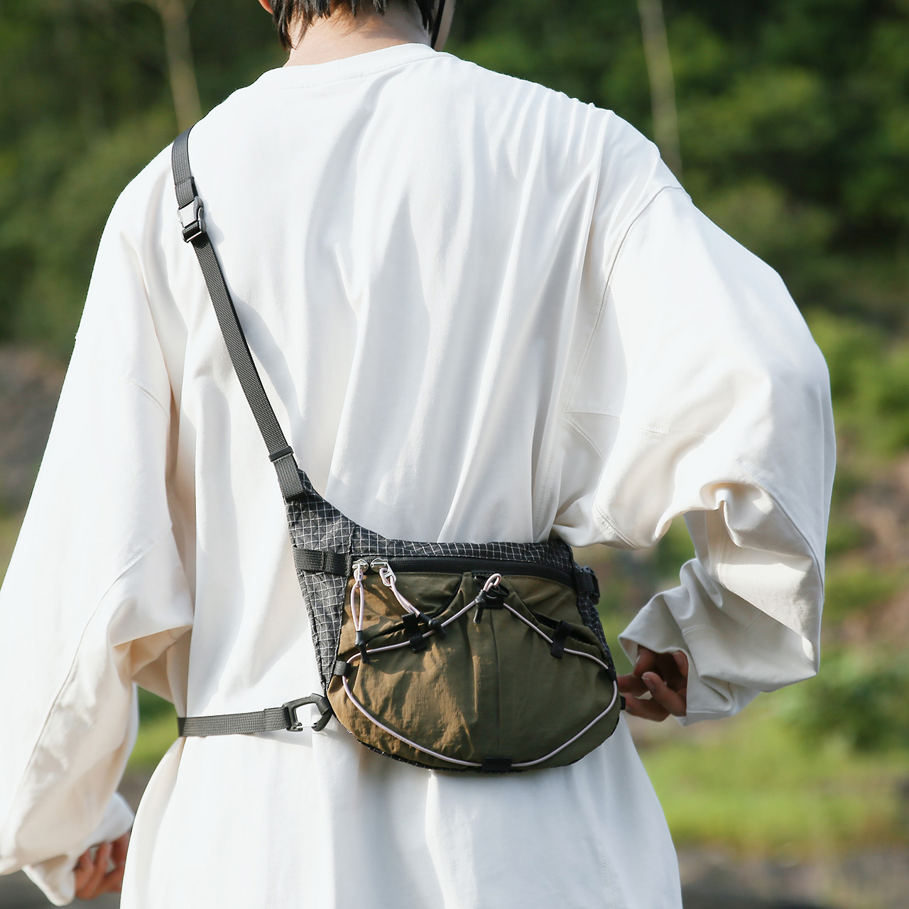 TEMU 남녀공용 대용량 크로스바디 백, 일상 출퇴근용, 조절 가능한 스트랩 체스트 숄더백, 체크무늬, 가벼운 프레피 남녀공용 핸드백, 여행, 캐주얼용 - 다용도 캐리올
